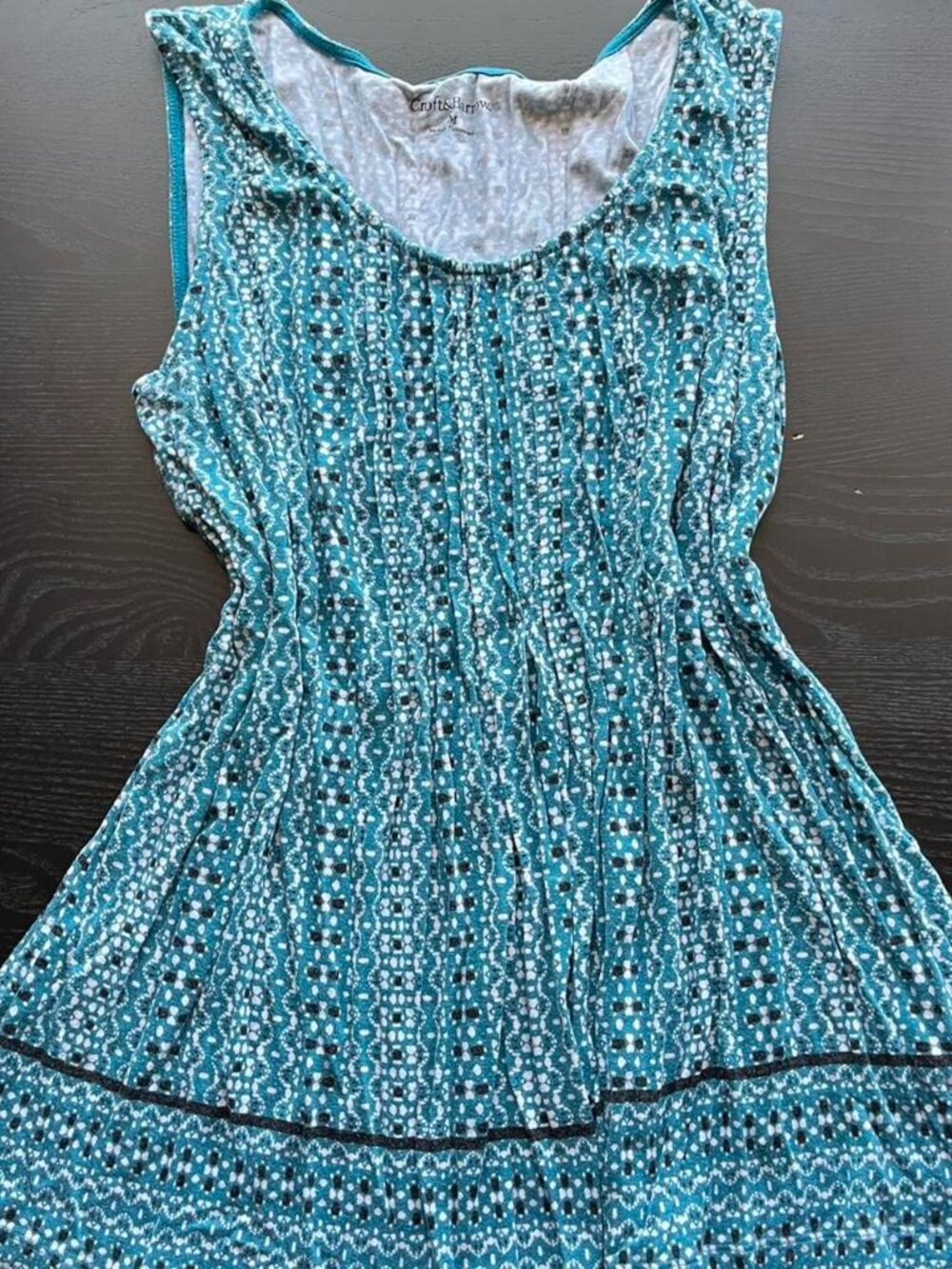 Croft & Barrow Teal Boho Tank